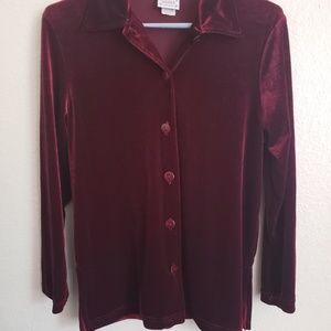 Vintage Velvet Button Down Cardigan
